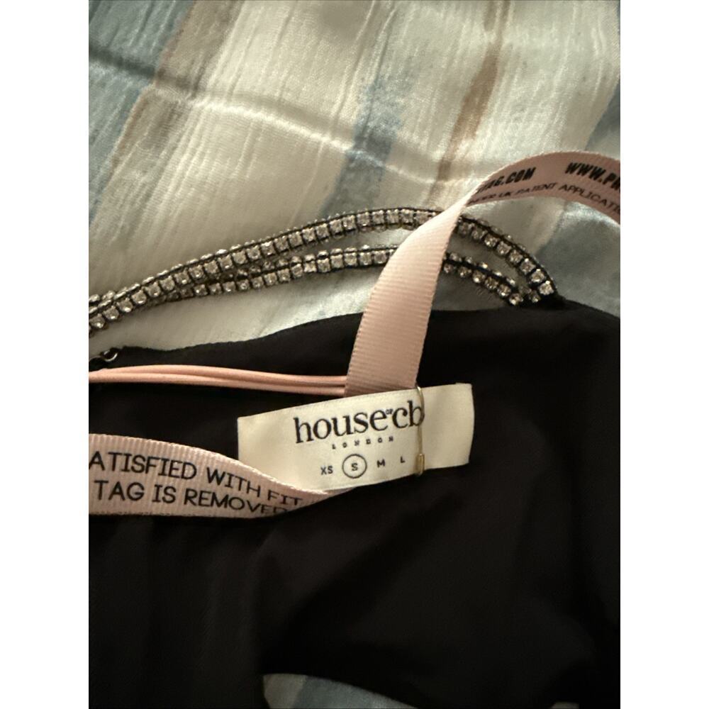 House of CB‎ June Black Crystal Trim Bandeau Top Small - Picture 14 of 16